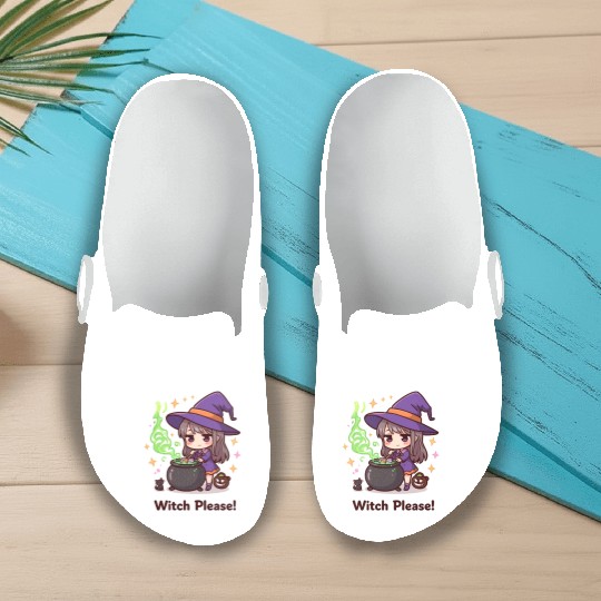 Cute Witch Cauldron Adventure Slip On Clogs