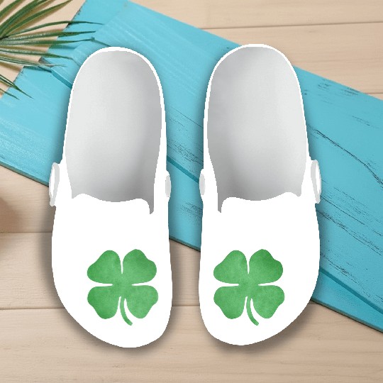 Shamrock Grungy Slip On Clogs