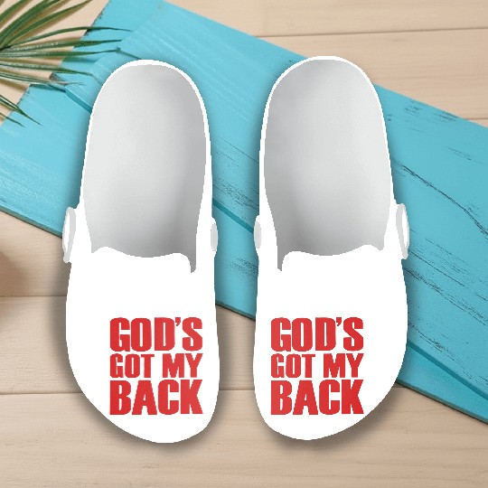 GOD'S GOT MY BACK Slip On Clogs