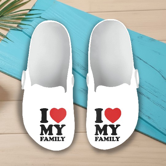 I love my family Slip On Clogs