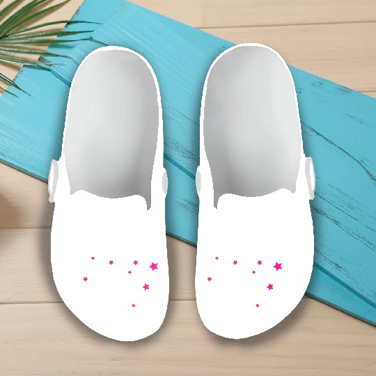 Stars, Pink, Bling Bling, Hen Nights Slip On Clogs