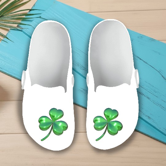 3D Shamrock Slip On Clogs