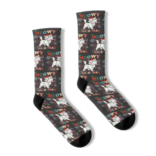 Disney Aristocats Santa Marie Cat Christmas Lights Costume Socks