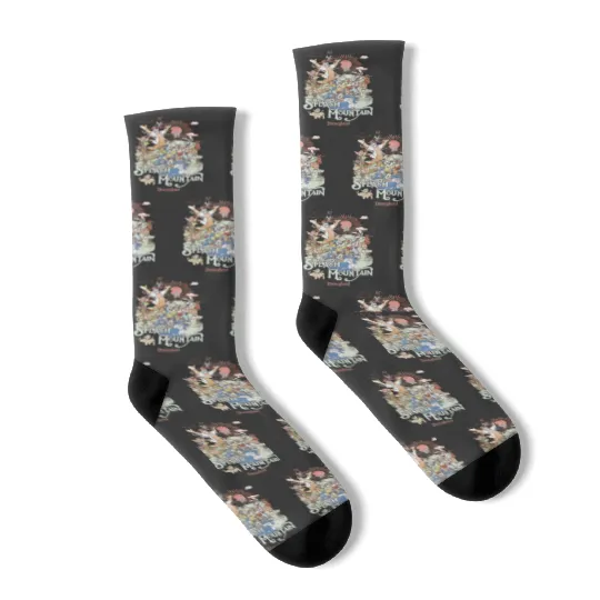 Disney Splash Mountain, Mickey And Friends Socks, Disney Mountain Socks