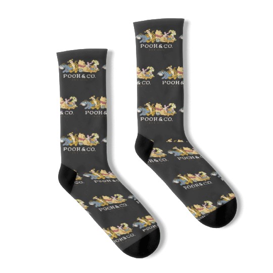 Vintage Pooh & Co EST 1926 Socks, Cute Pooh Bear And Friends Socks, Pooh and Co Socks, Disney Pooh Bear Socks, Disneyland Socks