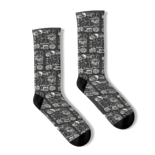 Discover Taylor Doodle Art Socks, Vintage Taylor Merch Folklore Album Lyrics Socks