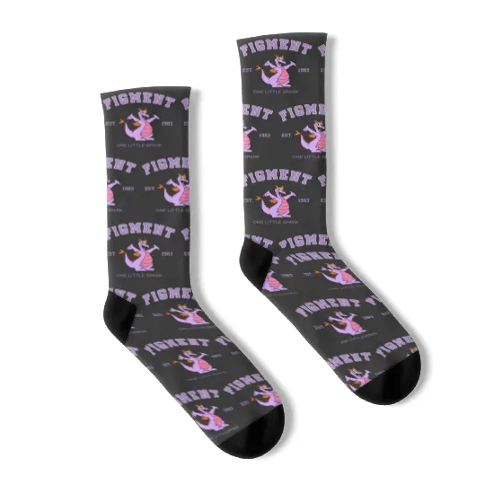 Disney Figment Socks, Figment Est 1983 Socks, Figment Socks