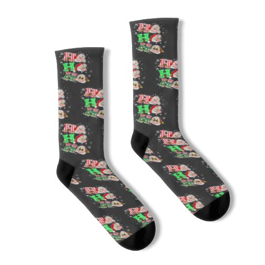 Ho Ho Ho Grumpy Dwarf Christmas Light Socks, Snow White and Seven Dwarfs Disneyland Socks