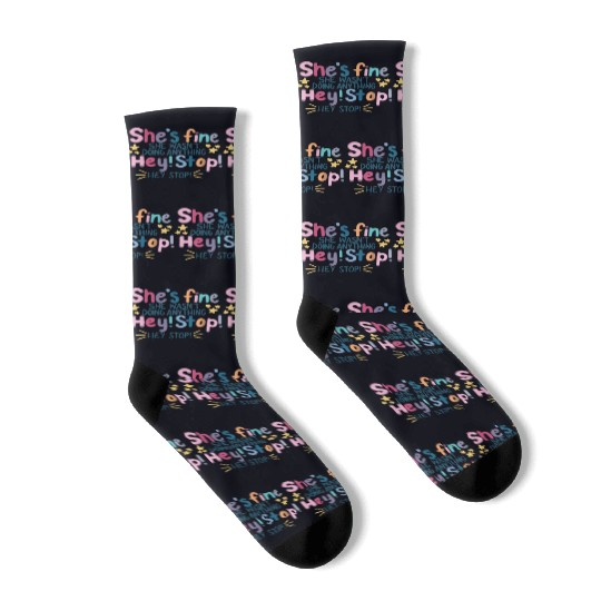 She’s Fine TaylorSwift Bad Blood Eras Tour Socks