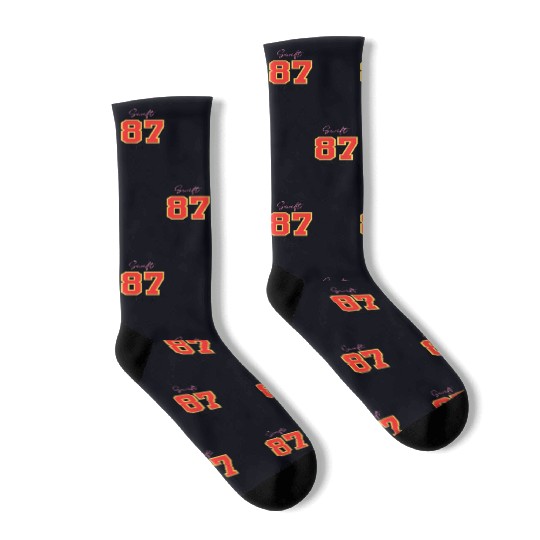 taylorr Swift 87 Travis Kelce Socks