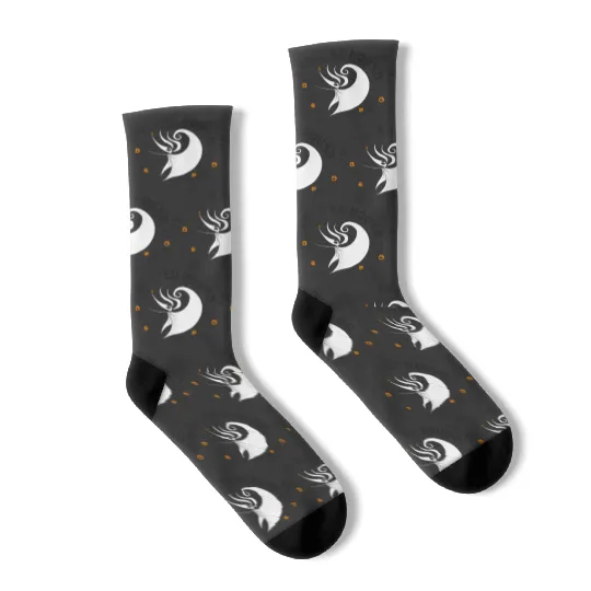 disneys Nightmare Before Christmas Halloween Zero Haunted Socks