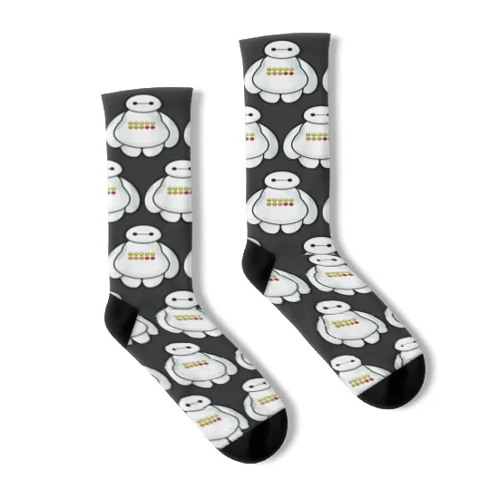 disneys Big Hero 6 Baymax Displaying Different Levels Of Pain Socks