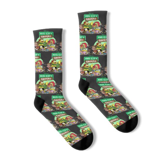 disneys Big City Greens Family Group Raglan Socks