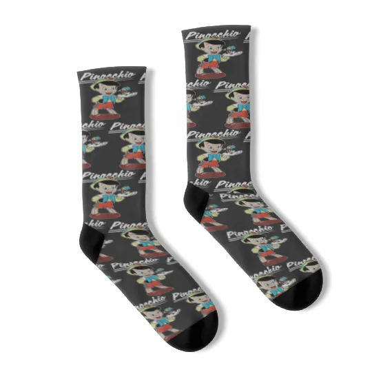 disneys Pinocchio And Jiminy Cricket Socks