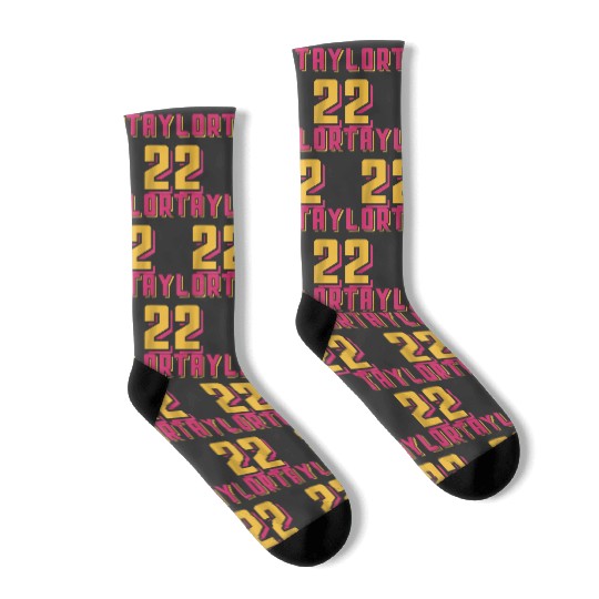 Discover First Name Taylor Pink Numbers Taylor 22 For Kids Boys Girls Gifts  Socks