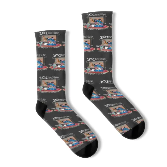 Disney 100 Stitch in Costume 101 Dalmatians Fun Socks
