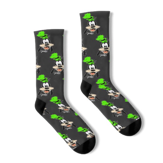 Disney Mickey And Friends Goofy Big Face Portrai Socks