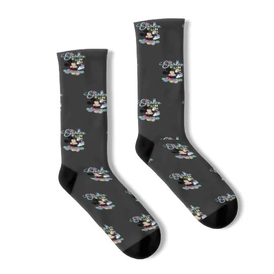 Disney Mickey Mouse Easter Fun Painting Eggs2 Socks