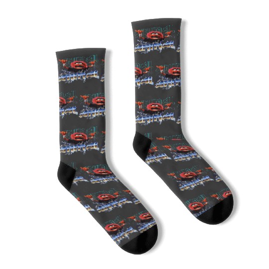 Disney The Muppets Animal Vintage Rock Metal Pos Socks