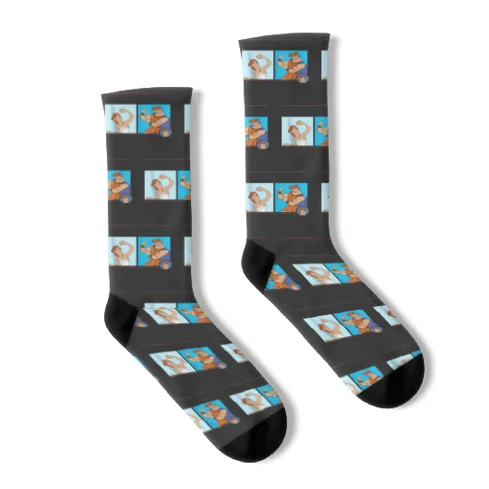 Disney Hercules Meme Portrait Grid Socks
