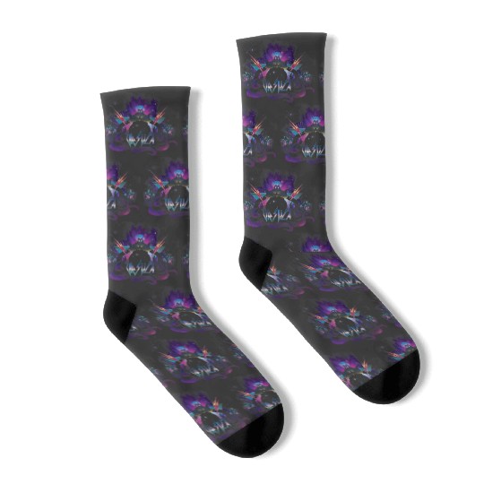 disneys Villains Ursula 80's Style Portrait Socks