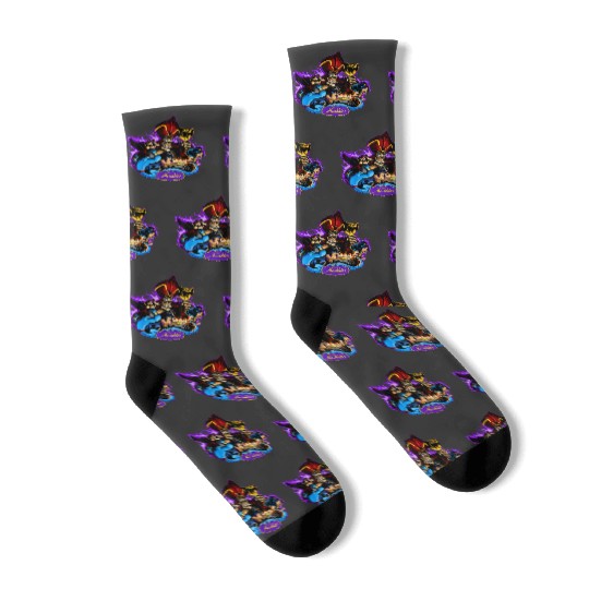 Disney Aladdin Jafar Genie Jasmine Art Graphic T Socks