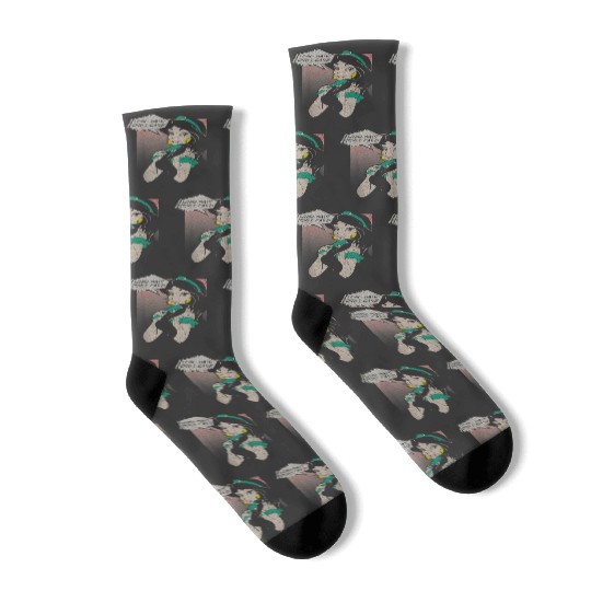 Disney Aladdin Jasmine Long Hair Dont Care Comic Socks
