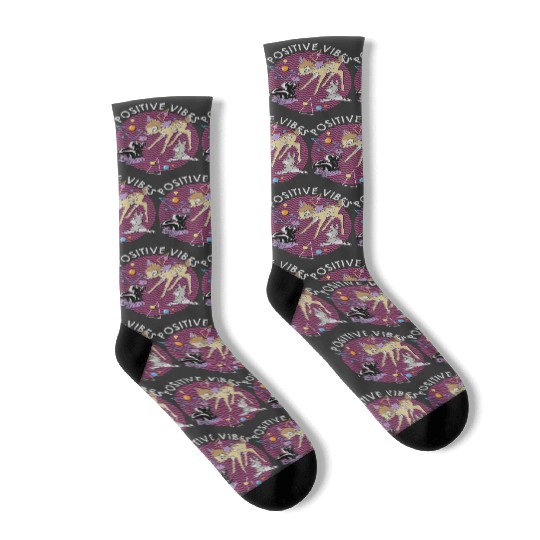 disneys Bambi Thumper And Flower Positive Vibes 90s Socks