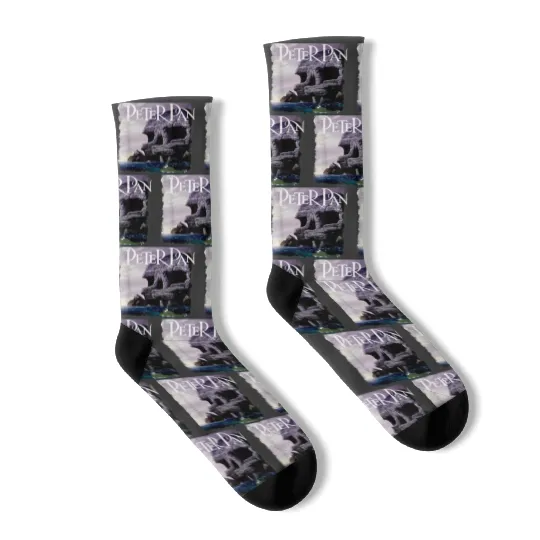 Disneys Peter Pan Tick Tock Croc Skull Rock Shoreline Socks