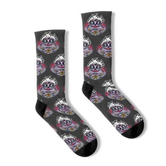 Disneys Villains Halloween Ursula Sugar Skull Socks
