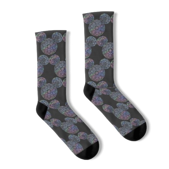 Disneyss Mickey Classic Holograph Neon Mandala Fill Ears Socks