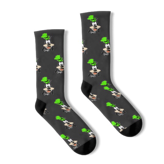 Disney Mickey And Friends Goofy Big Face Vintage Portrait Socks