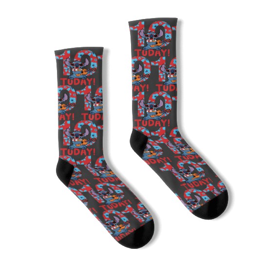 Disney Lilo Stitch Tropical Birthday 10 Years Old Today Socks