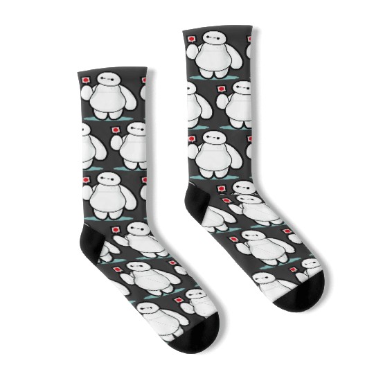 Disney Big Hero 6 Baymax With Lollipop Cute Shot gifts  Socks