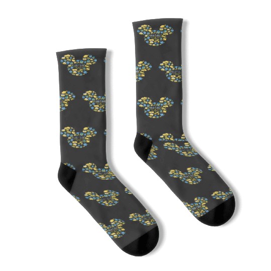 Disney Mickey Mouse Icon Hanukkah Chanukah Dreidel Menorah Socks