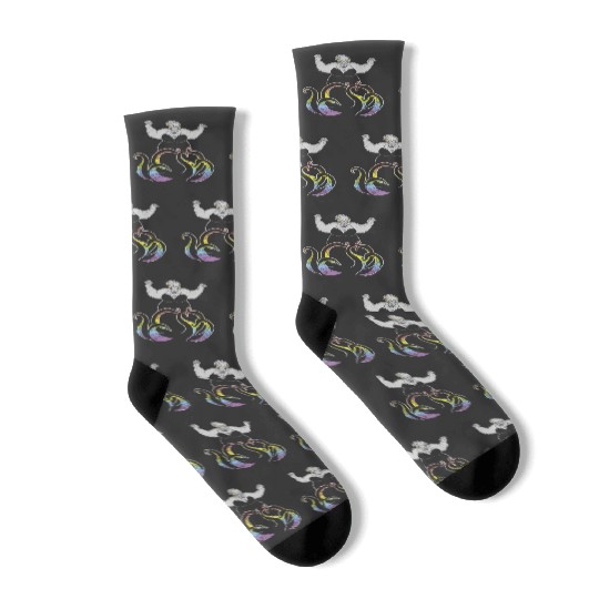 Disney Villains Ursula Rainbow Tentacles Socks