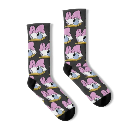 Disney Mickey And Friends Daisy Duck Face Small Pocket Logo gifts  Socks