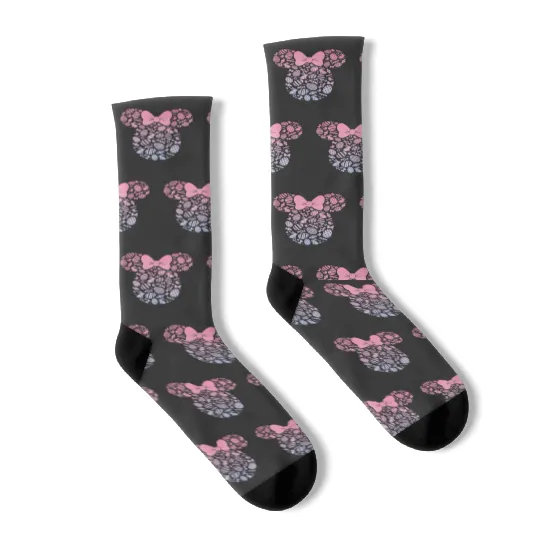 Disney Minnie Mouse Pink Gradient Easter Egg 8659 Socks