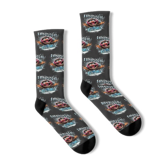 Disney The Muppets Animal Electrifying Epic Drumroll Poster Socks