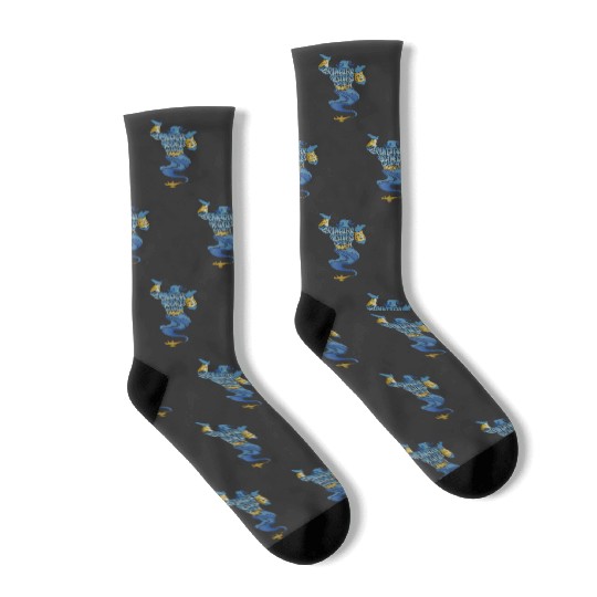 Disney Aladdin Live Action Powerful Genie Socks