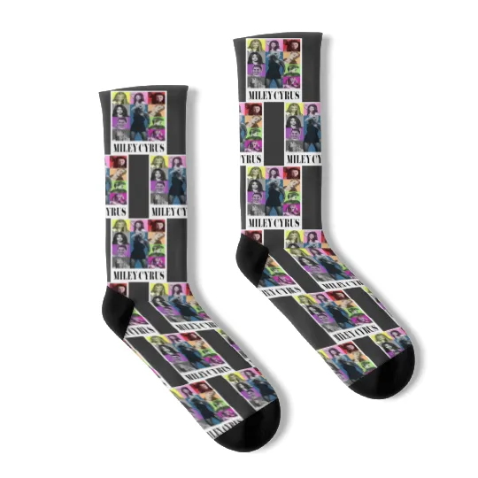 Miley Cyrus Eras Tour Shirt Flowers Socks