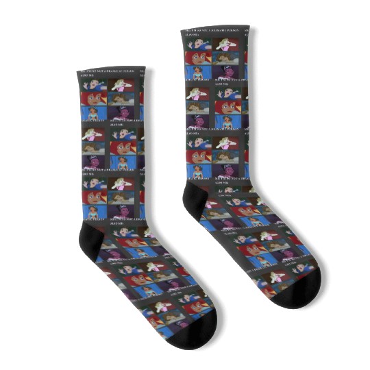Disney Princess Not Dramatic Meme Panel Socks