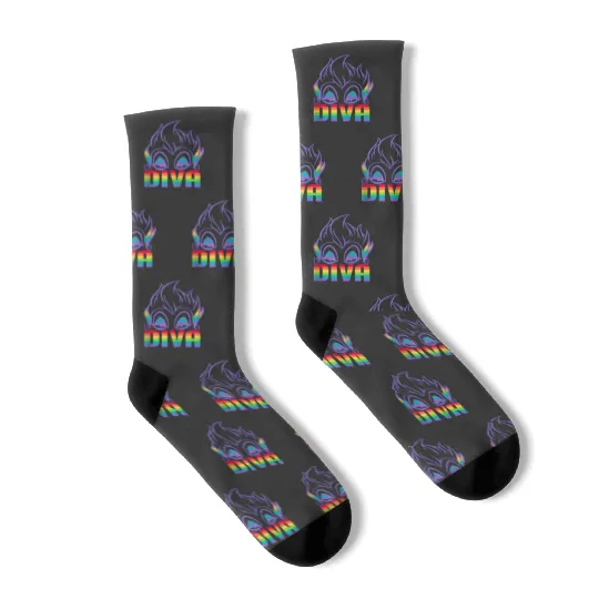 Disney Villains Ursula Diva Pride Socks