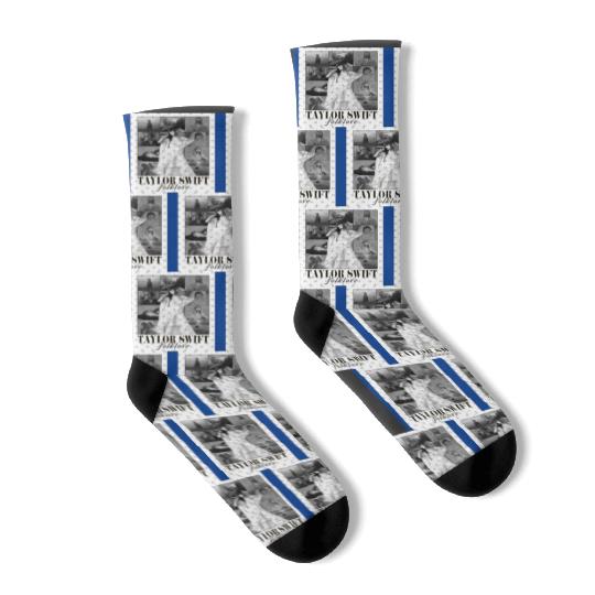 Swift Folklore Eras Tour Poster Active Socks