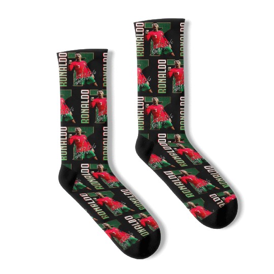 Cristiano Ronaldo Youth Socks, Ronaldo 7 Soccer Socks for Kids