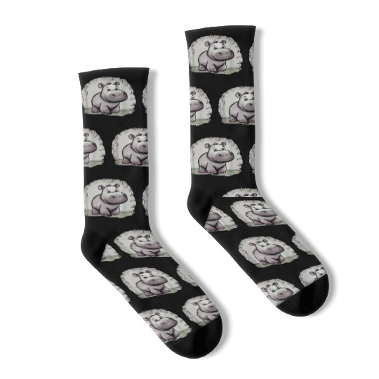 Cute hippo Socks