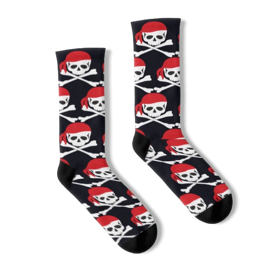 White Skull & Crossbones Socks