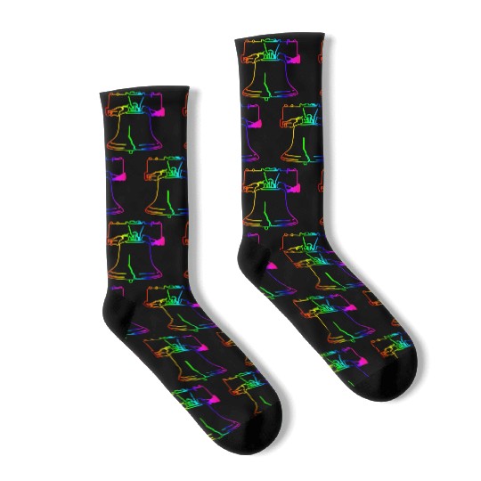Rainbow Liberty Bell Socks