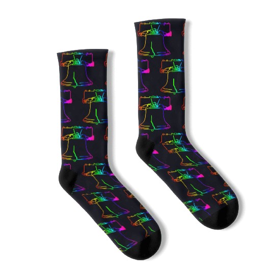 Rainbow Liberty Bell Socks