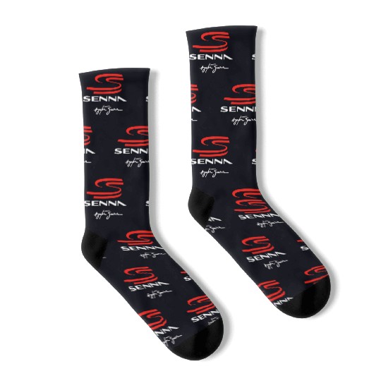 ayrton senna logo Socks